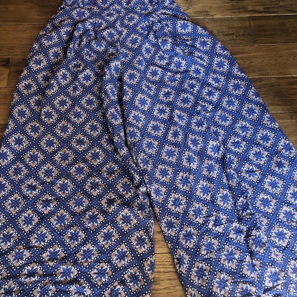 Anthropologie Maeve Size 14 Purple Super Wide Leg Pants